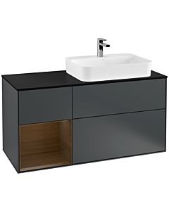 Villeroy und Boch Finion Villeroy und Boch Finion F392GNHG 120cm, cover plate black matt, shelf left Blue Matt Lacquer veneer, midnight Blue Matt Lacquer