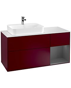 Villeroy und Boch Finion Villeroy und Boch Finion F401GKHB 120cm, cover plate white matt, shelf on the right anthracite matt, Peony Matt