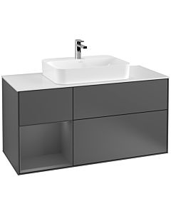 Villeroy und Boch Finion Villeroy und Boch Finion F411GKGK 120cm, cover plate white matt, shelf left anthracite matt, anthracite matt