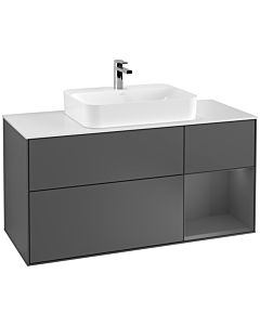 Villeroy und Boch Finion Villeroy und Boch Finion F421GKGK 120cm, cover plate white matt, shelf on the right anthracite matt, anthracite matt