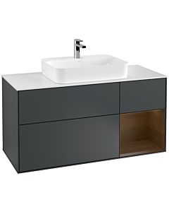 Villeroy und Boch Finion Villeroy und Boch Finion F421GNHG 120cm, cover plate white matt, shelf on the right Blue Matt Lacquer veneer, midnight Blue Matt Lacquer