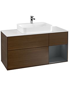 Villeroy und Boch Finion Villeroy und Boch Finion F421HGGN 120cm, cover plate white matt, shelf on the right Midnight Blue Matt Lacquer , Blue Matt Lacquer veneer