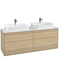 Villeroy und Boch Finion Villeroy und Boch F43100PC 160x60,3cm, plaque de finition blanc mat, Oak Veneer