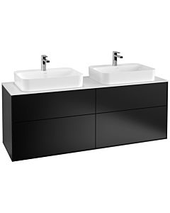 Villeroy und Boch Finion Villeroy und Boch F43100PD 160x60.3cm, plaque de finition blanc mat, laqué noir mat