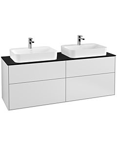 Villeroy und Boch Finion Villeroy und Boch F43200MT 160x60,3cm, plaque de finition noir mat, laqué blanc mat