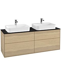 Villeroy und Boch Finion Villeroy und Boch Finion F43200PC 160x60.3cm, cover plate black matt, Oak Veneer