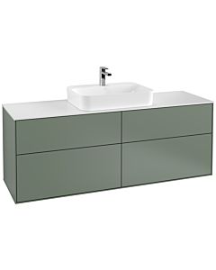 Villeroy und Boch Finion Villeroy und Boch F44100GM 160x60,3cm, plaque de finition blanc mat, Olive Matt Lacquer