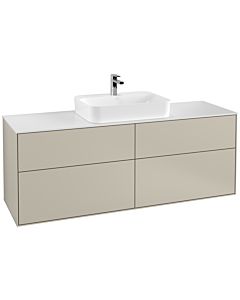 Villeroy und Boch Finion Waschtischunterschrank F44100HH 160x60,3cm, Abdeckplatte white matt, Sand Matt Lacquer
