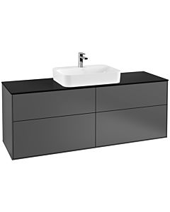 Villeroy und Boch Finion Waschtischunterschrank F44200GK 160x60,3cm, Abdeckplatte black matt, Anthracite matt