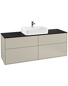 Villeroy und Boch Finion Villeroy und Boch F44200HH 160x60.3cm, plaque de finition noir mat, Sand Matt Lacquer