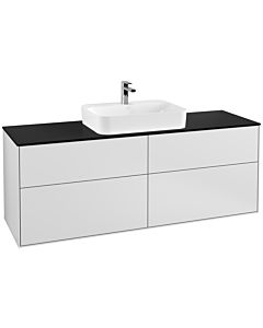 Villeroy und Boch Finion Villeroy und Boch F44200MT 160x60,3cm, plaque de finition noir mat, laqué blanc mat
