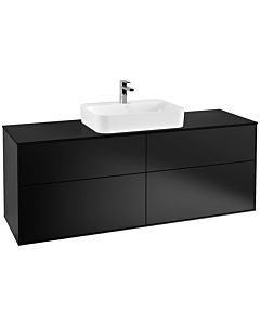 Villeroy und Boch Finion Waschtischunterschrank F44200PD 160x60,3cm, Abdeckplatte black matt, Black matt lacquer