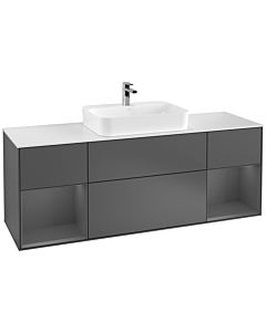 Villeroy und Boch Finion Villeroy und Boch Finion F451GKGK 160x60.3cm, cover plate white matt, shelves anthracite matt lacquer, anthracite matt