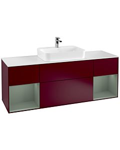 Villeroy und Boch Finion Villeroy und Boch Finion F451GMHB 160x60.3cm, cover plate white matt, shelves olive matt lacquer, Peony Matt