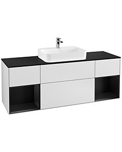 Villeroy und Boch Finion Villeroy und Boch Finion F452PDMT 160x60.3cm, cover plate black matt, shelves black matt lacquer, white matt lacquer
