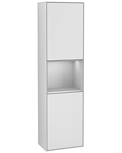 Villeroy und Boch armoire Finion F460GJMT 41.8x151.6x27cm, gauche, étagère Grey Matt Lacquer, White matt laququer