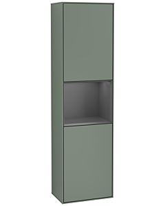 Villeroy und Boch armoire Finion F460GKGM 41.8x151.6x27cm, gauche, étagère Anthracite Matt Laque, Olive Matt Lacquer