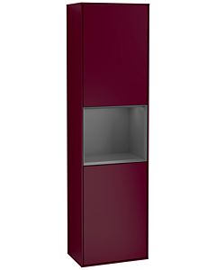 Villeroy und Boch Finion Hochschrank F460GKHB 41,8x151,6x27cm, links, Regal Anthracite Matt Lacquer, Peony Matt