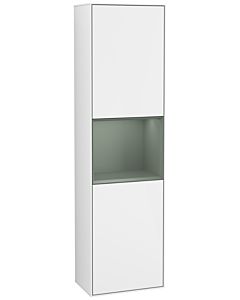 Villeroy und Boch armoire Finion F460GMGF 41.8x151.6x27cm, gauche, étagère Olive Matt Lacquer , laqué blanc brillant