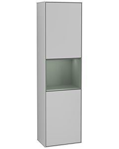 Villeroy und Boch armoire Finion F460GMGJ 41.8x151.6x27cm, gauche, étagère Olive Matt Lacquer , gris clair mat