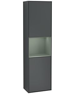 Villeroy und Boch Finion Hochschrank F460GMHG 41,8x151,6x27cm, links, Regal Olive Matt Lacquer, Midnight Blue Matt Lacquer