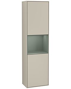 Villeroy und Boch Finion cabinet F460GMHH 41.8x151.6x27cm, left, shelf Olive Matt Lacquer , Sand Matt Lacquer