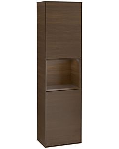 Villeroy und Boch Finion cabinet F460GNGN 41.8x151.6x27cm, left, shelf Walnut veneer, Walnut veneer