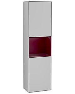 Villeroy und Boch armoire Finion F460HBGJ 41.8x151.6x27cm, gauche, étagère Peony Matt Laque, gris clair mat