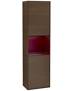 Villeroy und Boch Finion cabinet F460HBGN 41.8x151.6x27cm, left, shelf Peony Matt Lacquer, Walnut veneer