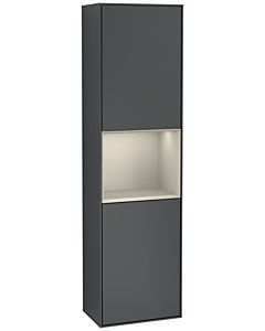 Villeroy und Boch Finion Hochschrank F460HHHG 41,8x151,6x27cm, links, Regal Sand Matt Lacquer, Midnight Blue Matt Lacquer