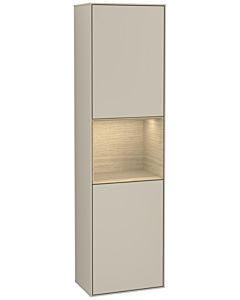 Villeroy und Boch Finion cabinet F460PCHH 41.8x151.6x27cm, left, shelf Oak Venerr, Sand Matt Lacquer