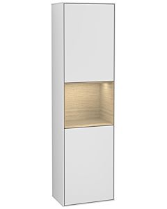 Villeroy und Boch Finion Hochschrank F460PCMT 41,8x151,6x27cm, links, Regal Oak Venerr, White matt lacquer