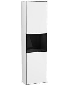 Villeroy und Boch Finion cabinet F460PHGF 41.8x151.6x27cm, left, shelf Glossy Black Lacquer , glossy white lacquer