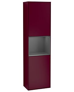 Villeroy und Boch Finion Hochschrank F470GKHB 41,8x151,6x27cm, rechts, Regal Anthracite Matt Lacquer, Peony Matt