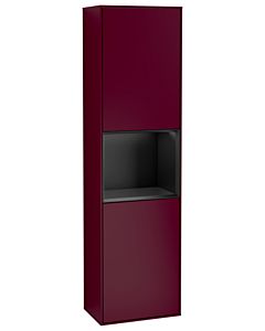 Villeroy und Boch Finion Hochschrank F470PDHB 41,8x151,6x27cm, rechts, Regal Black matt lacquer, Peony Matt
