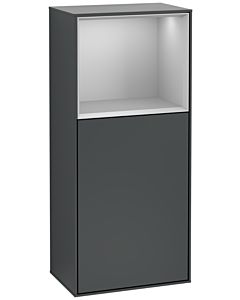 Villeroy und Boch Finion armoire latérale F510GJHG 41.8x93.6x27cm, droite, étagère au-dessus Light Grey Matt , Midnight Blue Matt Lacquer