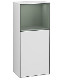 Villeroy und Boch Finion side cabinet F510GMMT 41.8x93.6x27cm, right, shelf above olive matt, white matt lacquer