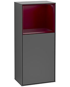 Villeroy und Boch Finion armoire côté F510HBGK 41.8x93.6x27cm, à droite, au-dessus de tablette Peony Matt , anthracite mat