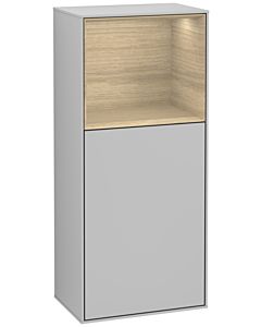 Villeroy und Boch Finion Seitenschrank F510PCGJ 41,8x93,6x27cm, rechts, Regal oben Oak Veneer, Light grey matt