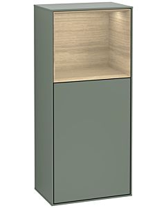 Villeroy und Boch Finion armoire latérale F510PCGM 41.8x93.6x27cm, à droite, au-dessus de tablette Oak Veneer , Olive Matt Lacquer