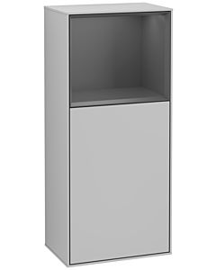 Villeroy und Boch Finion armoire côté F520GKGJ 41.8cm, à gauche, la station de charge, une étagère Anthracite Matt Laque, lumière gris mat