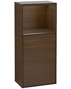 Villeroy und Boch Finion side cabinet F520GNGN 41.8cm, left, charging station, shelf Walnut veneer, Walnut veneer