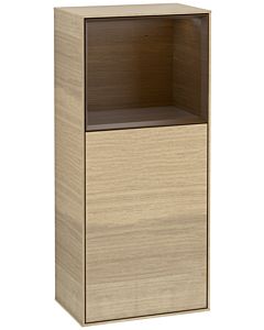 Villeroy und Boch Finion Seitenschrank F520GNPC 41,8cm, links, Ladestation, Regal Walnut Veneer, Oak Veneer