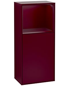 Villeroy und Boch Finion armoire côté F520HBHB 41.8cm, à gauche, la station de charge, une étagère Peony Matt Laque, Peony Matt