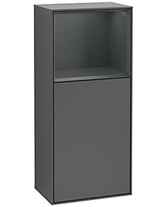 Villeroy und Boch Armoire latérale Finion F520HGGK 41,8 cm, gauche, station de charge, étagère Midnight Blue Matt Lacquer , anthracite mat