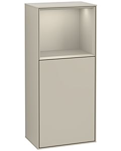 Villeroy und Boch Finion armoire côté F520HHHH 41.8cm, à gauche, la station de charge, étagère Sand Matt Lacquer , Sand Matt Lacquer
