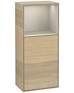 Villeroy und Boch Finion armoire latérale F520HHPC 41.8cm, gauche, station de charge, étagère Sand Matt Lacquer , Oak Veneer
