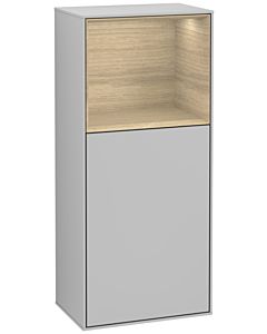 Villeroy und Boch Finion armoire latérale F520PCGJ 41.8cm, gauche, station de charge, étagère Oak Venerr, gris clair mat