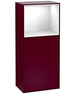 Villeroy und Boch Finion armoire côté F530GFHB 41.8cm, à droite, la station de charge, une étagère laque blanche brillante, Peony Matt