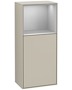 Villeroy und Boch Finion armoire latérale F530GJHH 41,8 cm, droite, station de charge, étagère Grey Matt Lacquer, Sand Matt Lacquer